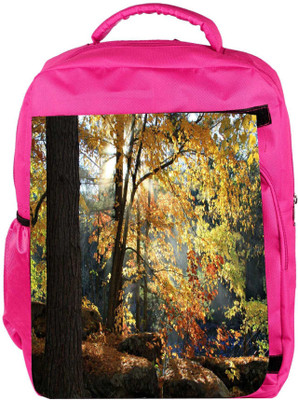 

Snoogg Eco Friendly Canvas Huge Tree Designer Backpack Rucksack School Travel Unisex Casual Canvas Bag Bookbag Satchel 5 L Backpack(Pink)