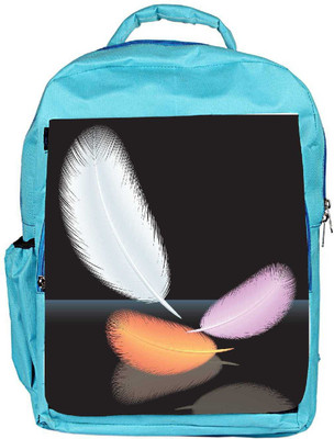 

Snoogg Eco Friendly Canvas Feathers Vector Backpack Rucksack School Travel Unisex Casual Canvas Bag Bookbag Satchel 5 L Backpack(Blue)
