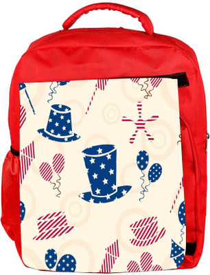

Snoogg Eco Friendly Canvas Blue Hat Designer Backpack Rucksack School Travel Unisex Casual Canvas Bag Bookbag Satchel 5 L Backpack(Red)