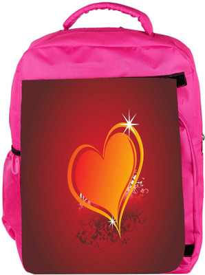 

Snoogg Eco Friendly Canvas Beautiful Shining Heart With Floral And Grunge Elements Backpack Rucksack School Travel Unisex Casual Canvas Bag Bookbag Satchel 5 L Backpack(Pink)