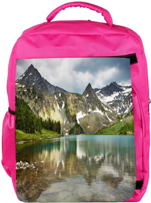 

Snoogg Eco Friendly Canvas Mirror Image Of Mountain Designer Backpack Rucksack School Travel Unisex Casual Canvas Bag Bookbag Satchel 5 L Backpack(Pink)