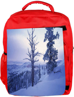

Snoogg Eco Friendly Canvas Frozen Tree Designer Backpack Rucksack School Travel Unisex Casual Canvas Bag Bookbag Satchel 5 L Backpack(Red)