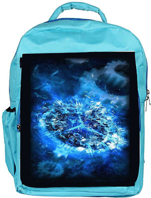 

Snoogg Eco Friendly Canvas Shattered Clock 2693 Backpack Rucksack School Travel Unisex Casual Canvas Bag Bookbag Satchel 5 L Backpack(Blue)