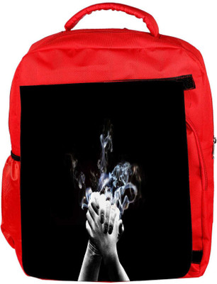 

Snoogg Eco Friendly Canvas Hands Shake Designer Backpack Rucksack School Travel Unisex Casual Canvas Bag Bookbag Satchel 5 L Backpack(Red)