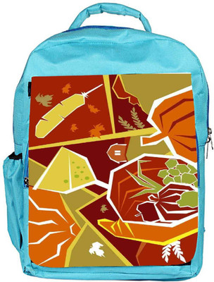 Snoogg Eco Friendly Canvas Sunshine Cocktail 2446 Backpack Rucksack School Travel Unisex Casual Canvas Bag Bookbag Satchel 5 L Backpack(Blue)