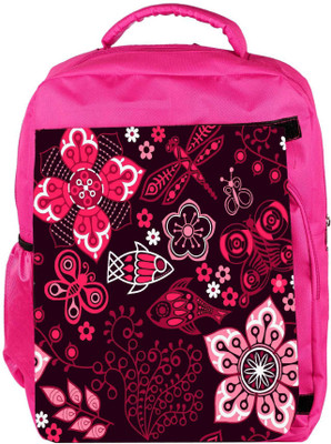 

Snoogg Eco Friendly Canvas Colorful Floral Seamless Pattern In Cartoon Style Seamless Pattern Backpack Rucksack School Travel Unisex Casual Canvas Bag Bookbag Satchel 5 L Backpack(Pink)