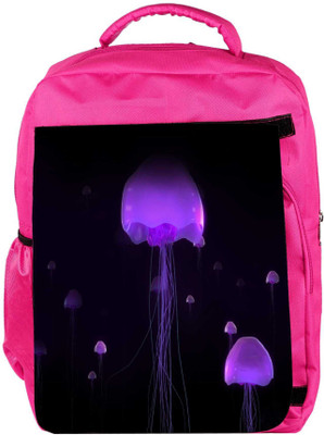 

Snoogg Eco Friendly Canvas Purple Black Octapus Designer Backpack Rucksack School Travel Unisex Casual Canvas Bag Bookbag Satchel 5 L Backpack(Pink)