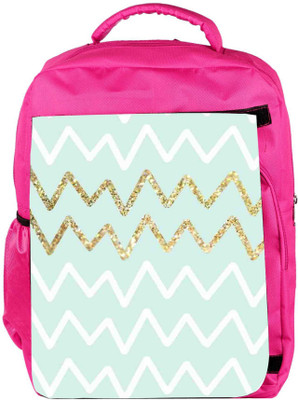 

Snoogg Eco Friendly Canvas Chevron Blue Backpack Rucksack School Travel Unisex Casual Canvas Bag Bookbag Satchel 5 L Backpack(Pink)