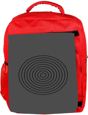 

Snoogg Eco Friendly Canvas Circular Target 2902 Backpack Rucksack School Travel Unisex Casual Canvas Bag Bookbag Satchel 5 L Backpack(Red)