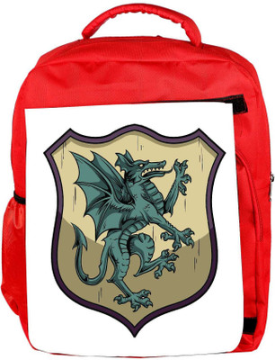 

Snoogg Eco Friendly Canvas Crests Vector Element Backpack Rucksack School Travel Unisex Casual Canvas Bag Bookbag Satchel 5 L Backpack(Red)
