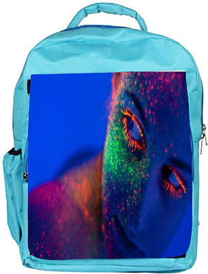 

Snoogg Eco Friendly Canvas Fluorescence Make Up Designer Backpack Rucksack School Travel Unisex Casual Canvas Bag Bookbag Satchel 5 L Backpack(Blue)