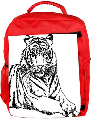 

Snoogg Eco Friendly Canvas Sketch Of White Tiger Vector Illustration Backpack Rucksack School Travel Unisex Casual Canvas Bag Bookbag Satchel 5 L Backpack(Red)