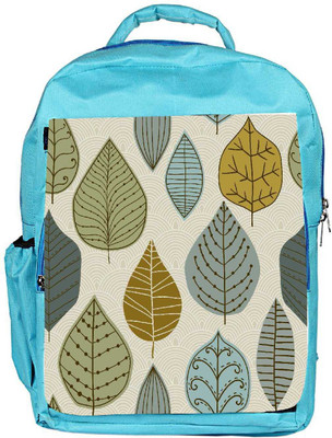 

Snoogg Eco Friendly Canvas Seamless Pattern With Leaf Backpack Rucksack School Travel Unisex Casual Canvas Bag Bookbag Satchel 5 L Backpack(Blue)