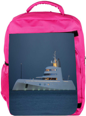

Snoogg Eco Friendly Canvas White Big Boat Designer Backpack Rucksack School Travel Unisex Casual Canvas Bag Bookbag Satchel 5 L Backpack(Pink)