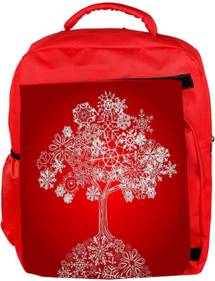

Snoogg Eco Friendly Canvas Snow Tree Backpack Rucksack School Travel Unisex Casual Canvas Bag Bookbag Satchel 5 L Backpack(Red)