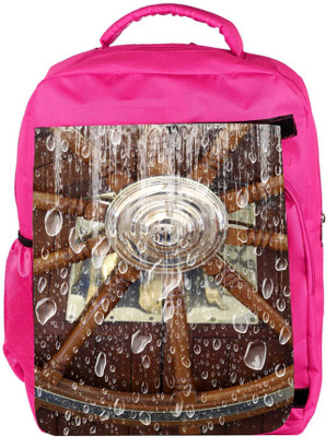 

Snoogg Eco Friendly Canvas Control Wheel Backpack Rucksack School Travel Unisex Casual Canvas Bag Bookbag Satchel 5 L Backpack(Pink)