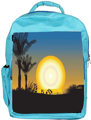 

Snoogg Eco Friendly Canvas Summer Illustration Backpack Rucksack School Travel Unisex Casual Canvas Bag Bookbag Satchel 5 L Backpack(Blue)