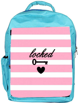 

Snoogg Eco Friendly Canvas Locked Hearts Backpack Rucksack School Travel Unisex Casual Canvas Bag Bookbag Satchel 5 L Backpack(Blue)