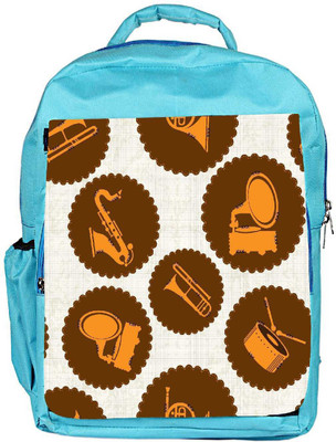Snoogg Eco Friendly Canvas Gramophone Designer Backpack Rucksack School Travel Unisex Casual Canvas Bag Bookbag Satchel 5 L Backpack(Blue)