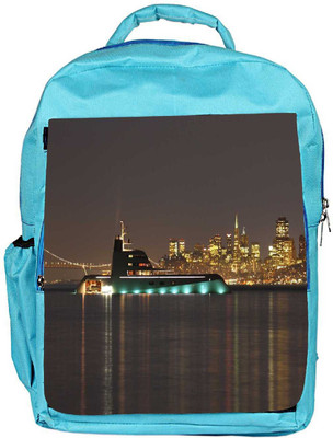 

Snoogg Eco Friendly Canvas Big Samreen Designer Backpack Rucksack School Travel Unisex Casual Canvas Bag Bookbag Satchel 5 L Backpack(Blue)