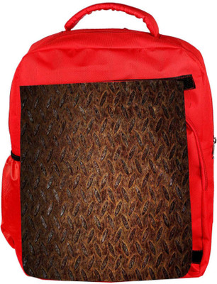 

Snoogg Eco Friendly Canvas Metal Pattern Designer Backpack Rucksack School Travel Unisex Casual Canvas Bag Bookbag Satchel 5 L Backpack(Red)