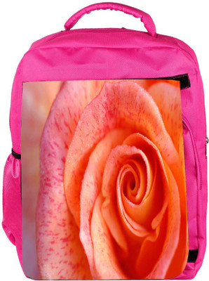 

Snoogg Eco Friendly Canvas Abstract Rose Designer Backpack Rucksack School Travel Unisex Casual Canvas Bag Bookbag Satchel 5 L Backpack(Pink)