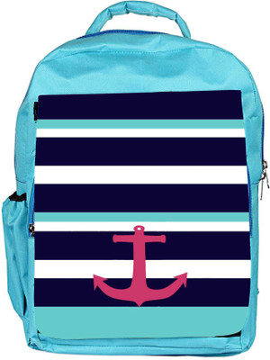 

Snoogg Eco Friendly Canvas Anchor Multi Stripe Backpack Rucksack School Travel Unisex Casual Canvas Bag Bookbag Satchel 5 L Backpack(Blue)