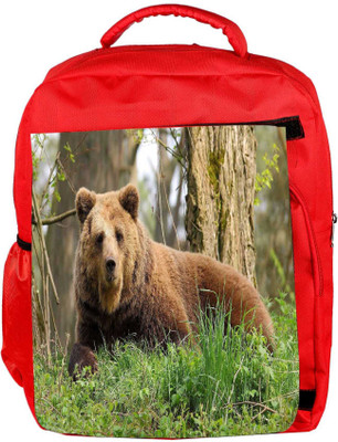 

Snoogg Eco Friendly Canvas Aged Bear Designer Backpack Rucksack School Travel Unisex Casual Canvas Bag Bookbag Satchel 5 L Backpack(Red)