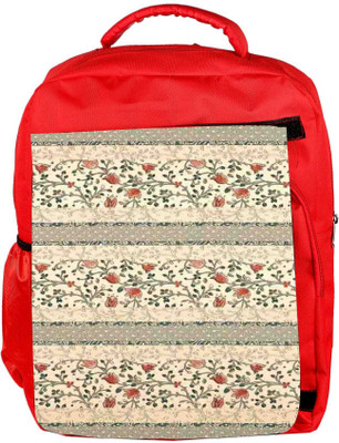 

Snoogg Eco Friendly Canvas Floral Pattern Red And Cream Backpack Rucksack School Travel Unisex Casual Canvas Bag Bookbag Satchel 5 L Backpack(Red)