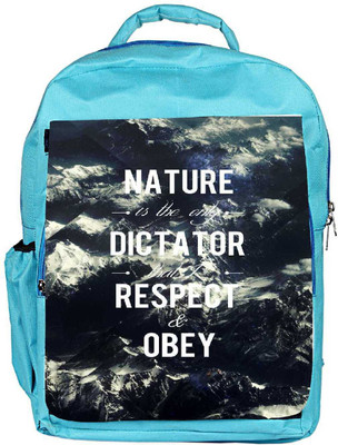 

Snoogg Eco Friendly Canvas Obey Nature Backpack Rucksack School Travel Unisex Casual Canvas Bag Bookbag Satchel 5 L Backpack(Blue)