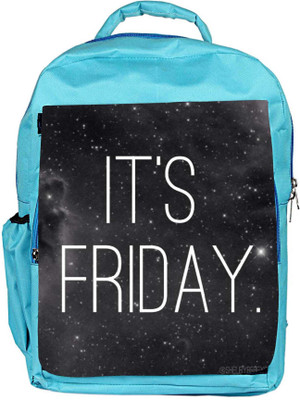 

Snoogg Eco Friendly Canvas Its Friday! Backpack Rucksack School Travel Unisex Casual Canvas Bag Bookbag Satchel 5 L Backpack(Blue)