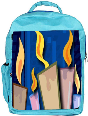 

Snoogg Eco Friendly Canvas Candles Light 2454 Backpack Rucksack School Travel Unisex Casual Canvas Bag Bookbag Satchel 5 L Backpack(Blue)