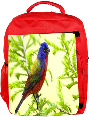 

Snoogg Eco Friendly Canvas Colorful Bird Designer Backpack Rucksack School Travel Unisex Casual Canvas Bag Bookbag Satchel 5 L Backpack(Red)