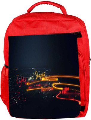 

Snoogg Eco Friendly Canvas Lights And Shapes Designer Backpack Rucksack School Travel Unisex Casual Canvas Bag Bookbag Satchel 5 L Backpack(Red)