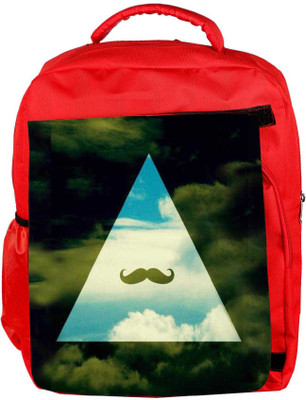 

Snoogg Eco Friendly Canvas Hipster Sky Mustache Backpack Rucksack School Travel Unisex Casual Canvas Bag Bookbag Satchel 5 L Backpack(Red)