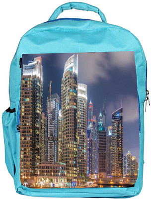 

Snoogg Eco Friendly Canvas Lights In The Building Designer Backpack Rucksack School Travel Unisex Casual Canvas Bag Bookbag Satchel 5 L Backpack(Blue)