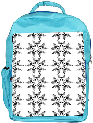 

Snoogg Eco Friendly Canvas Black And White Pattern Designer Backpack Rucksack School Travel Unisex Casual Canvas Bag Bookbag Satchel 5 L Backpack(Blue)