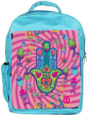 

Snoogg Eco Friendly Canvas Love And Peace Backpack Rucksack School Travel Unisex Casual Canvas Bag Bookbag Satchel 5 L Backpack(Blue)