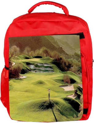 

Snoogg Eco Friendly Canvas Hitting The Ball Designer Backpack Rucksack School Travel Unisex Casual Canvas Bag Bookbag Satchel 5 L Backpack(Red)