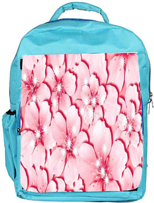

Snoogg Eco Friendly Canvas Pink Flower Backpack Rucksack School Travel Unisex Casual Canvas Bag Bookbag Satchel 5 L Backpack(Blue)