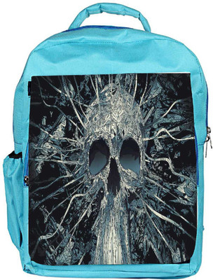 

Snoogg Eco Friendly Canvas Black Skull Designer Backpack Rucksack School Travel Unisex Casual Canvas Bag Bookbag Satchel 5 L Backpack(Blue)