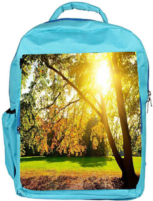 

Snoogg Eco Friendly Canvas Sunrise In Garden Designer Backpack Rucksack School Travel Unisex Casual Canvas Bag Bookbag Satchel 5 L Backpack(Blue)