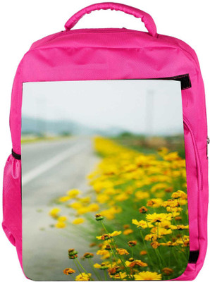 

Snoogg Eco Friendly Canvas Roadside Backpack Rucksack School Travel Unisex Casual Canvas Bag Bookbag Satchel 5 L Backpack(Pink)