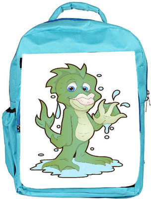 

Snoogg Eco Friendly Canvas Cute Water Monster Cartoon Character Backpack Rucksack School Travel Unisex Casual Canvas Bag Bookbag Satchel 5 L Backpack(Blue)