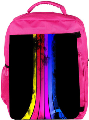 

Snoogg Eco Friendly Canvas Colorful Rays Designer Backpack Rucksack School Travel Unisex Casual Canvas Bag Bookbag Satchel 5 L Backpack(Pink)
