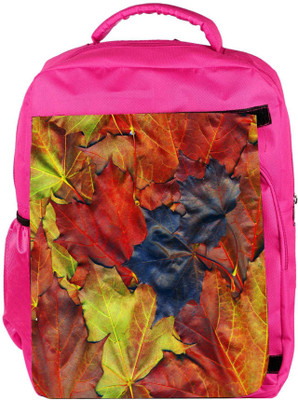 

Snoogg Eco Friendly Canvas Background Made Of Red Maple Leaves Backpack Rucksack School Travel Unisex Casual Canvas Bag Bookbag Satchel 5 L Backpack(Pink)