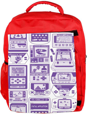 

Snoogg Eco Friendly Canvas Video Gamer'S Dream Backpack Rucksack School Travel Unisex Casual Canvas Bag Bookbag Satchel 5 L Backpack(Red)