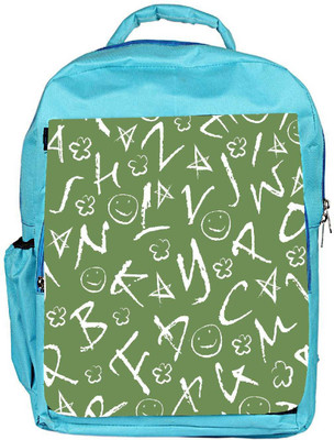 

Snoogg Eco Friendly Canvas Chalk Alphabets Designer Backpack Rucksack School Travel Unisex Casual Canvas Bag Bookbag Satchel 5 L Backpack(Blue)