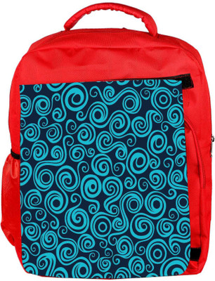 

Snoogg Eco Friendly Canvas Wave Pattern Seamlessly Tiling Seamless Wave Backgroundocean Texture Backpack Rucksack School Travel Unisex Casual Canvas Bag Bookbag Satchel 5 L Backpack(Red)