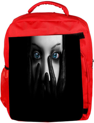

Snoogg Eco Friendly Canvas Lady Eyes Designer Backpack Rucksack School Travel Unisex Casual Canvas Bag Bookbag Satchel 5 L Backpack(Red)